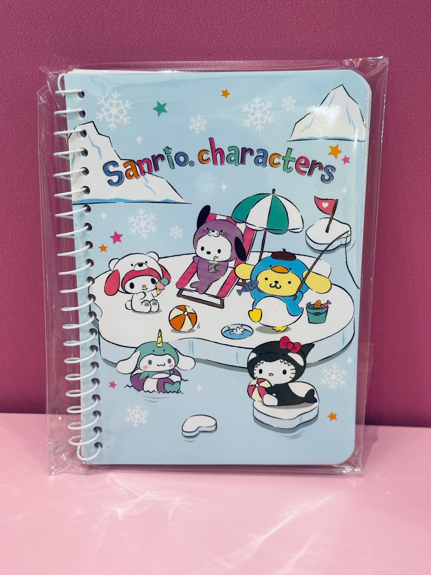 SANRIO CHARACTERS MINI SPIRAL NOTEBOOK ICE ISLAND / 20