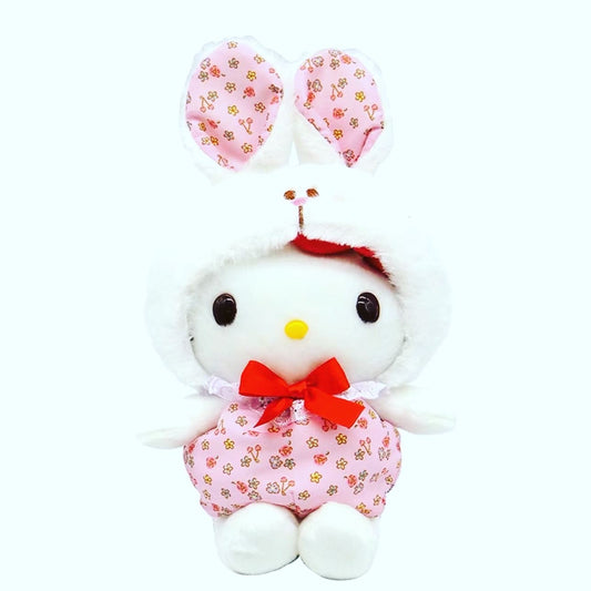 HELLO KITTY FLOWER BUNNY PLUSH 11 INCHES