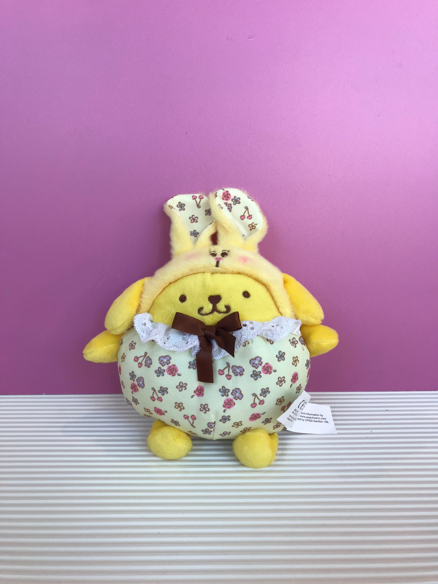 POMPOMPURIN MASCOT CLIP ON FLOWER BUNNY