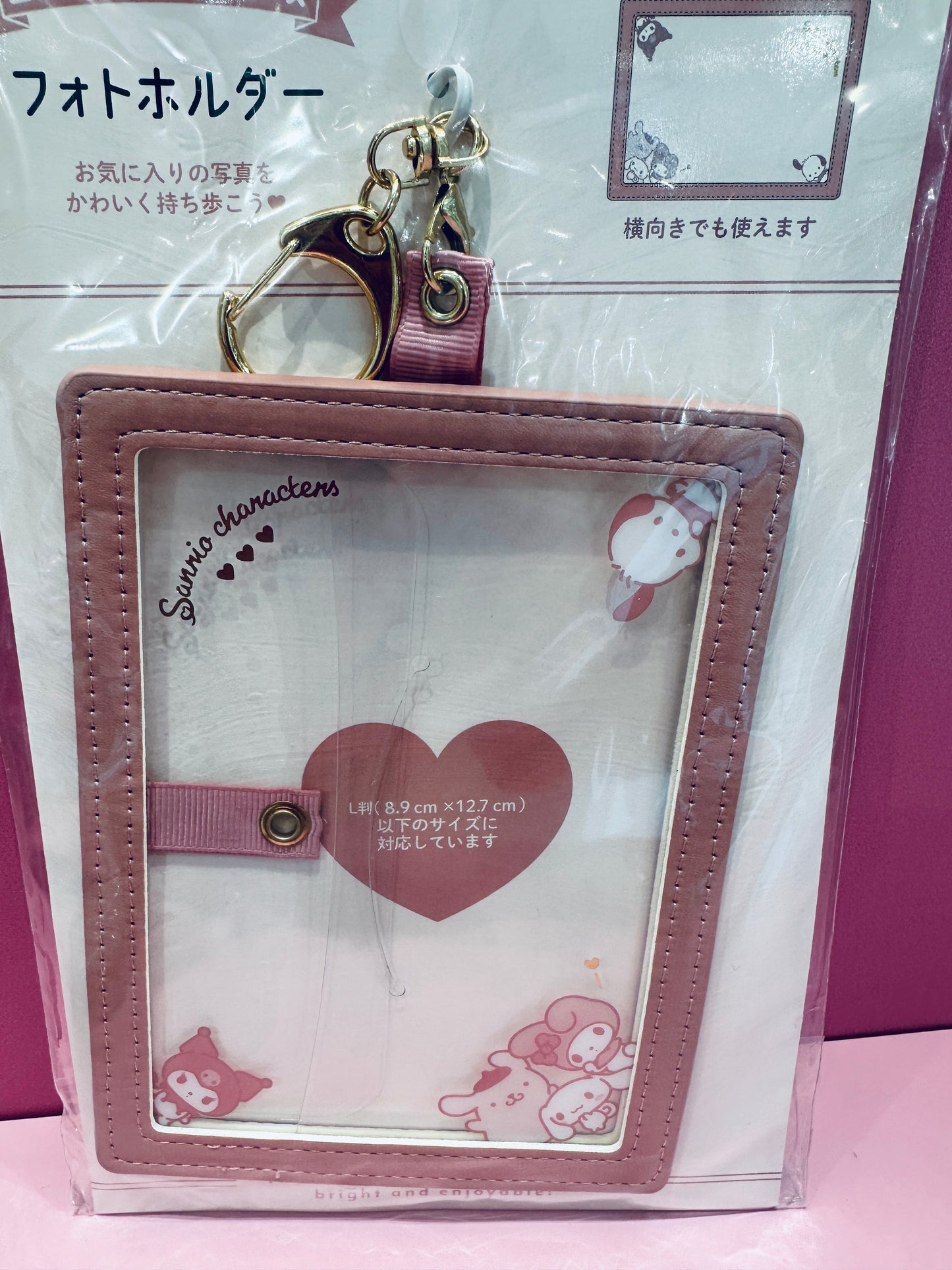 SANRIO CHARACTERS PHOTO HOLDER PINK