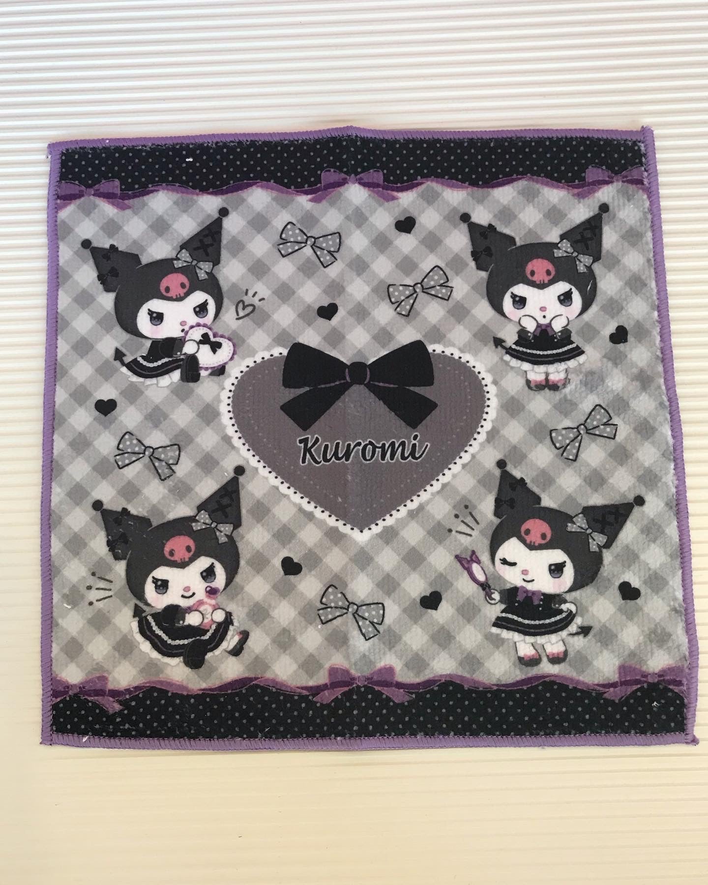 SANRIO JAPAN ORIGINAL KUROMI 2023 KUJI FACE TOWEL SET #10