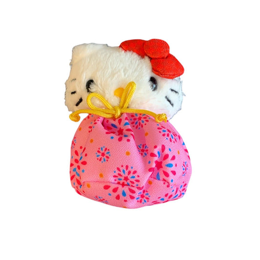 SANRIO HELLO KITTY OTEDAMA MASCOT PINK HANABI