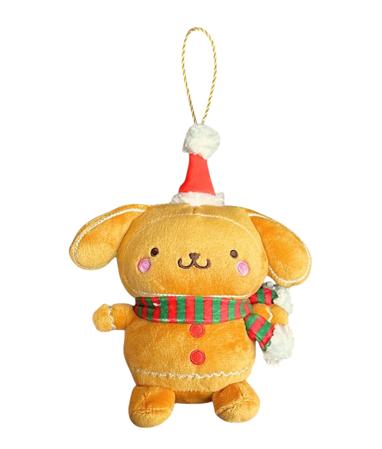 SANRIO POMPOMPURIN MASCOT ORNAMENT IN GINGERBREAD