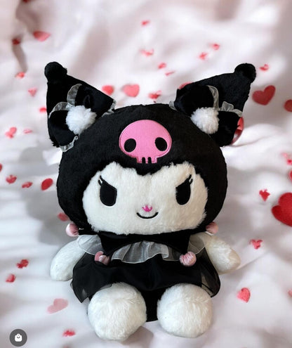 SARNIO KUROMI RIBBON DRESS PLUSH 15 INCHES