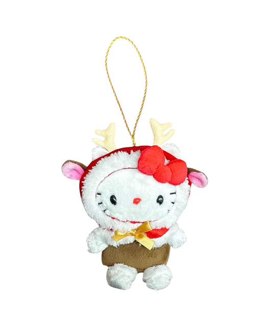 SANRIO HELLO KITTY MASCOT ORNAMENT / PLUSH SANTA CLAUS COSTUME REINDEER