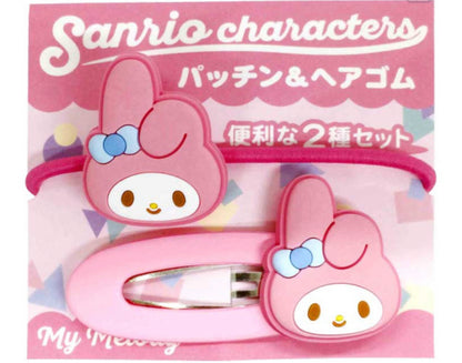 SANRIO MY MELODY HAIR CLIP & HAIR TIE SET