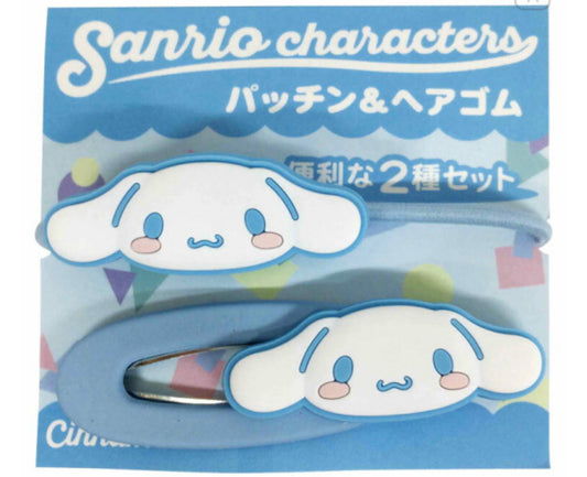 SANRIO CINNAMOROLL HAIR CLIP & HAIR TIE SET