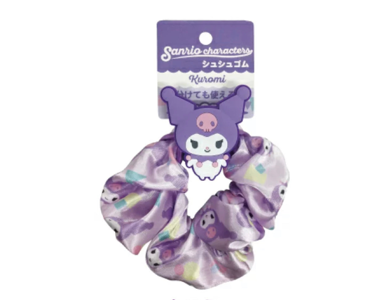 SANRIO KUROMI HAIR SCRUNCHIE & MASCOT TIE