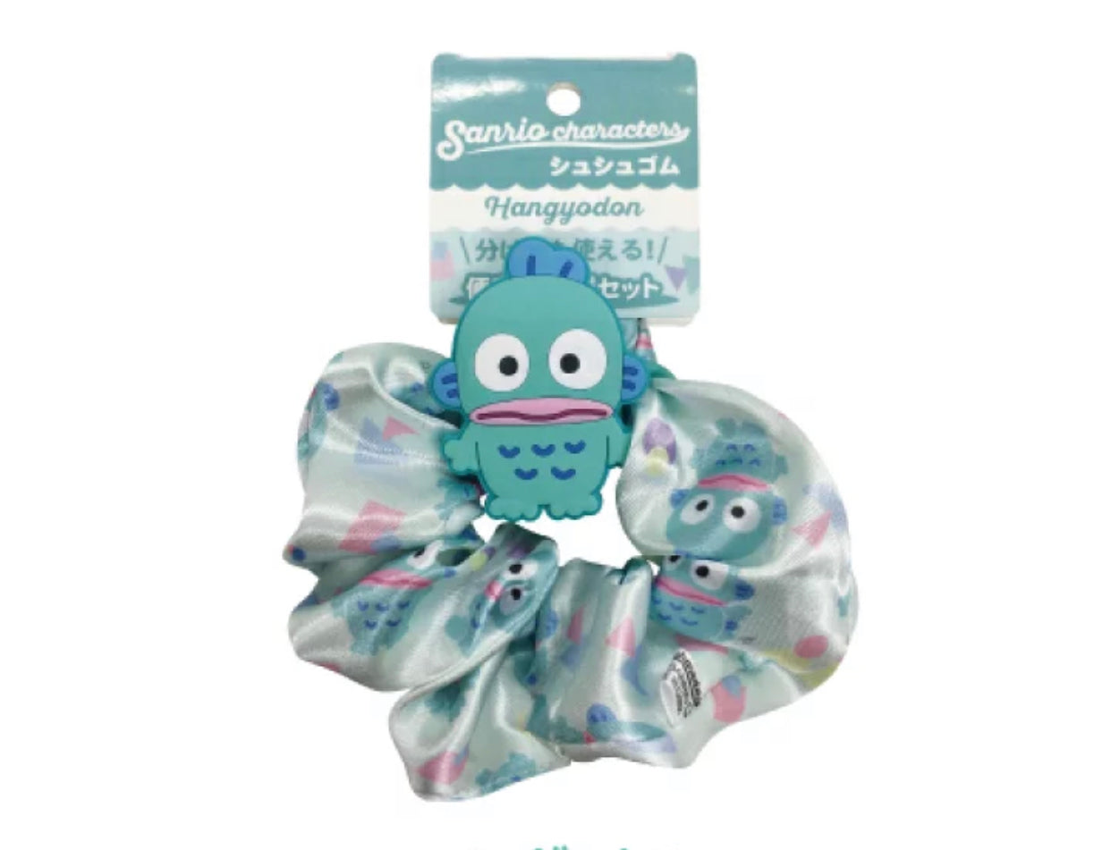 SANRIO HANGYODON HAIR SCRUNCHIE & MASCOT TIE