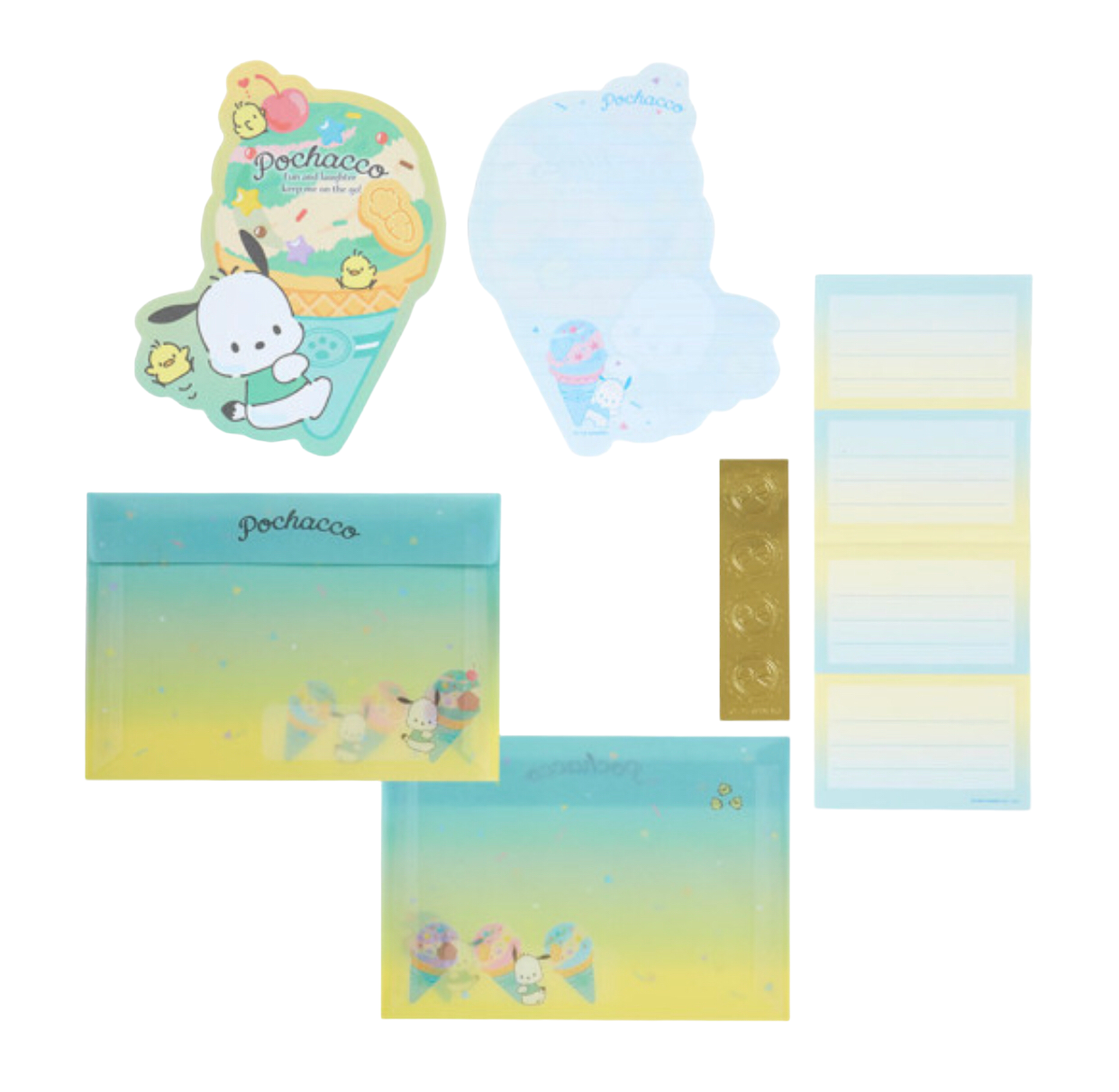 SANRIO POCHACCO ICE CREAM LETTER SET PC