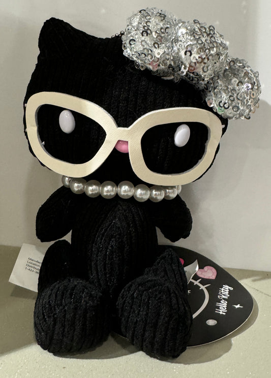 SANRIO HELLO KITTY MASCOT BLACK JEWEL WITH BALL CHAIN KT