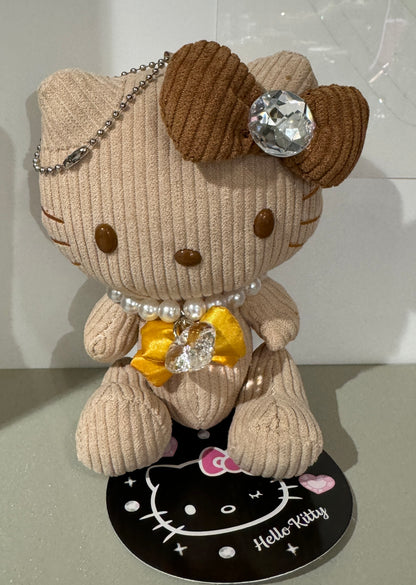 SANRIO HELLO KITTY MASCOT BROWN JEWEL WITH BALL CHAIN KT