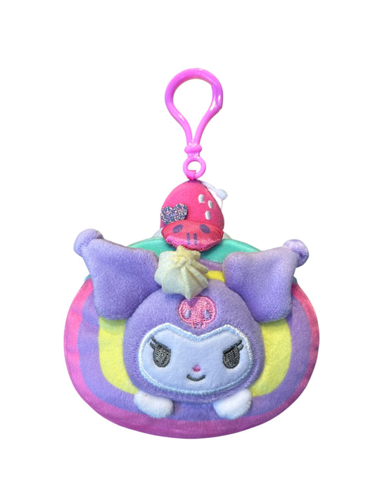 SANRIO KUROMI SWISS ROLL MASCOT CLIP ON COLORFUL CUTE SWEETS
