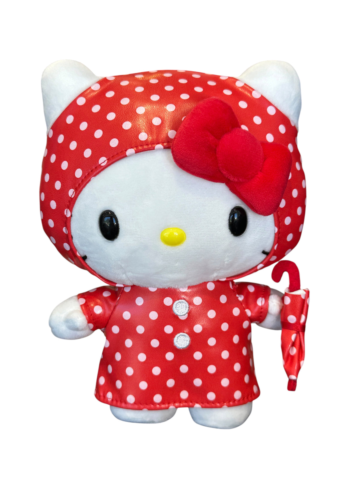 SANRIO HELLO KITTY 7 IN STANDING PLUSH RAINCOAT