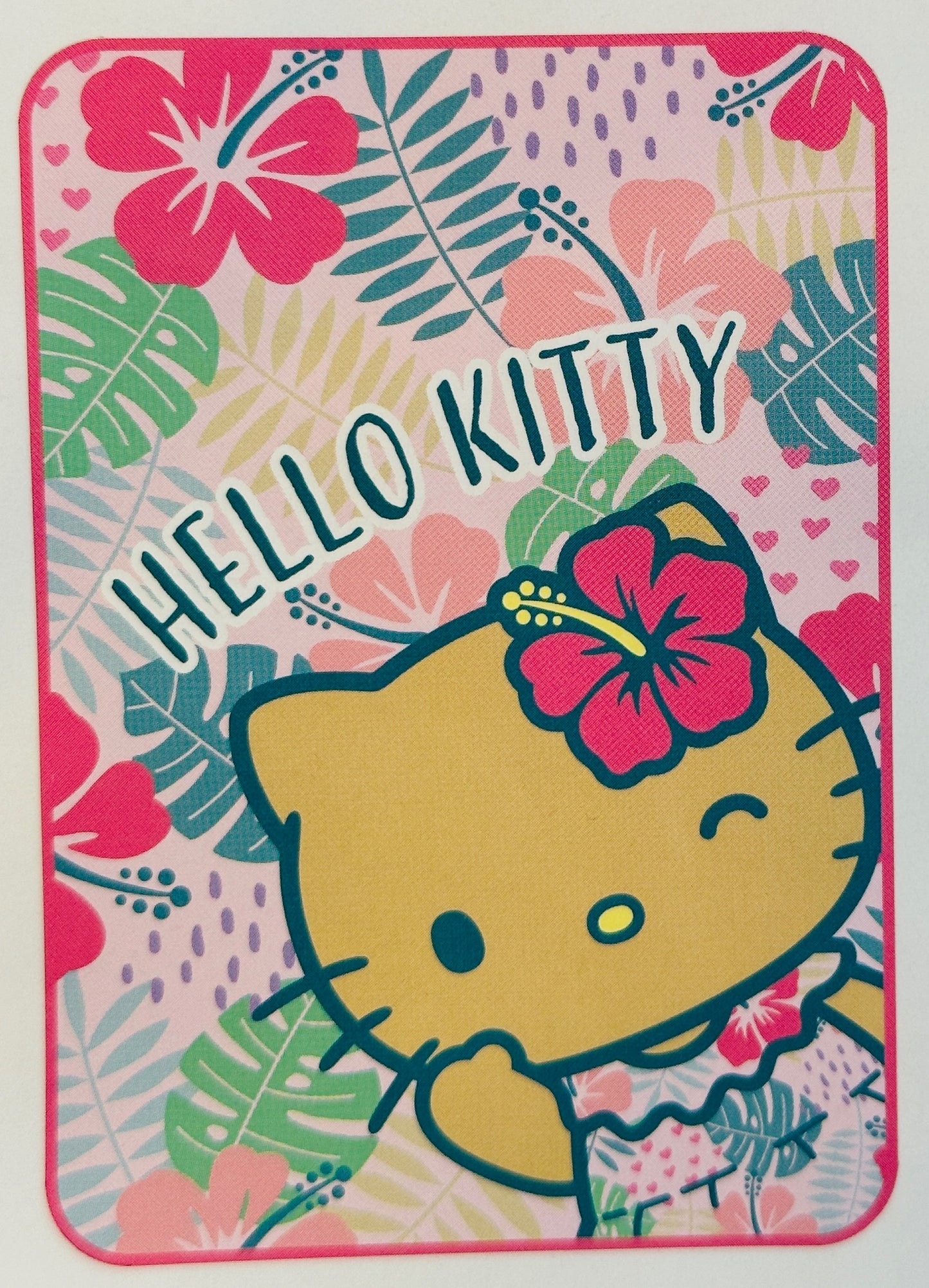 SANRIO HELLO KITTY THROW TAN HIBISCUS