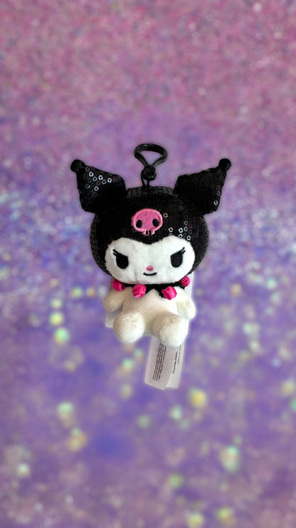 SANRIO KUROMI SPANGLE MASCOT W/ BALL CHAIN