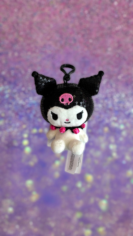 SANRIO KUROMI SPANGLE MASCOT W/ BALL CHAIN