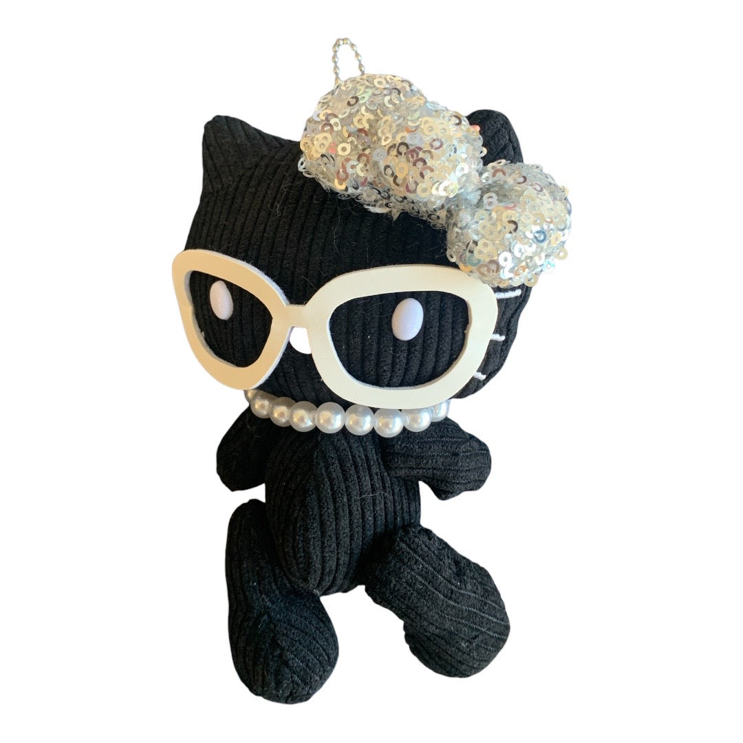 SANRIO HELLO KITTY MASCOT BLACK JEWEL WITH BALL CHAIN KT