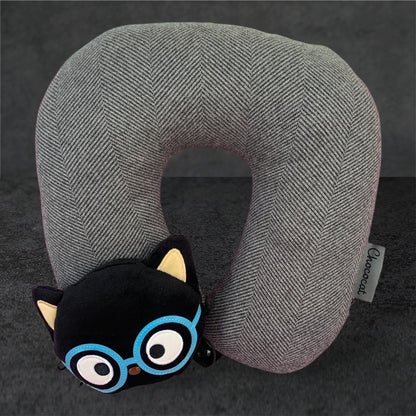 SANRIO ORIGINAL CHOCOCAT GLASSES NECK PILLOW CO