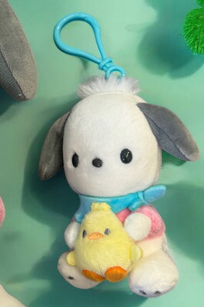 SANRIO POCHACCO DIECUT PASTEL CHECK MASCOT CLIP CHARM