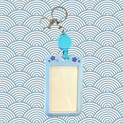 SANRIO CHOCOCAT PLASTIC CARD CASE W KEY REEL KIMONO