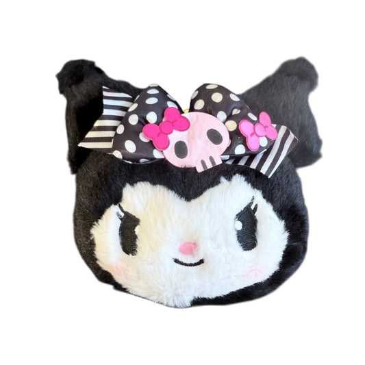 SANRIO KUROMI ID HOLDER PINK & BLACK PARTY MASCOT CLIP ON