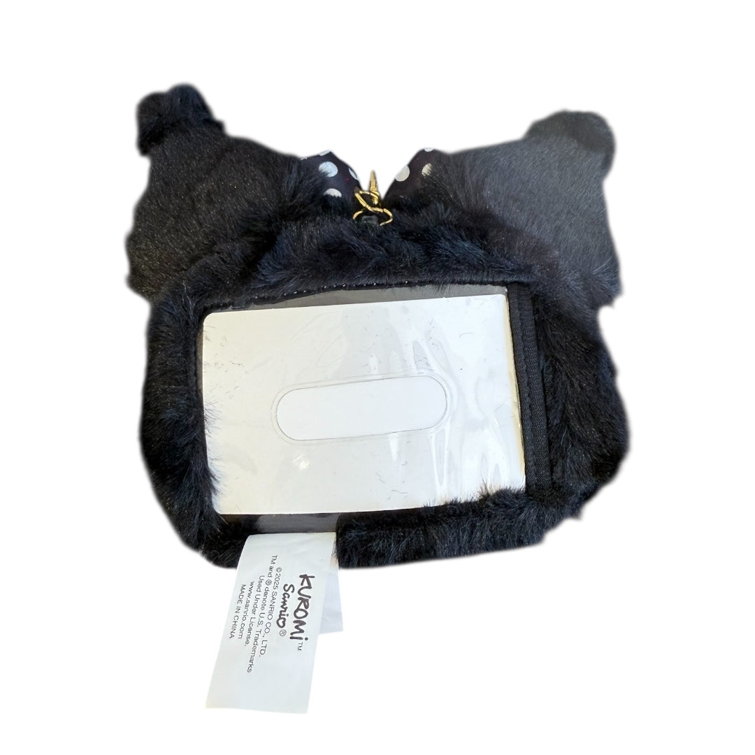 SANRIO KUROMI ID HOLDER PINK & BLACK PARTY MASCOT CLIP ON
