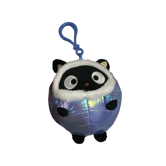 SANRIO CHOCOCAT MASCOT CLIP ON SHINY HOODED PUFFER JACKET