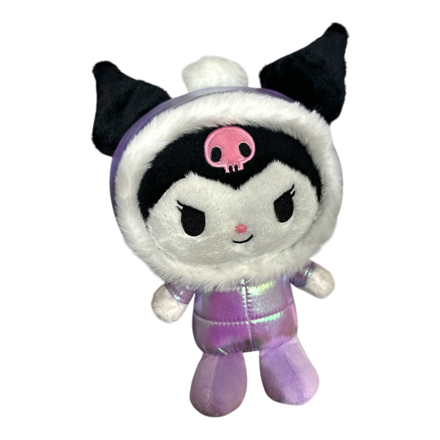 SANRIO KUROMI SHINY PUFFER HOODED JACKET 8 IN PLUSH