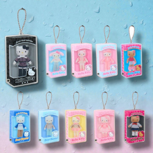 SANRIO ORIGINAL DEAR DANIEL & HELLO KITTY ACRYLIC CHARM BLIND BOX CLOSET COLLECTION  DOLL BOX