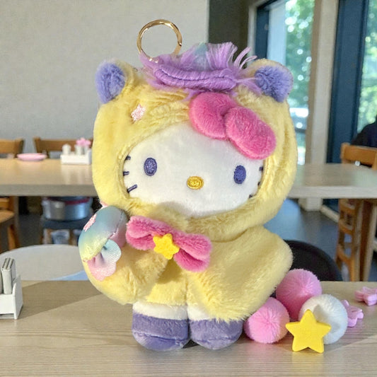 SANRIO ORIGINAL HELLO KITTY 5 IN PLUSH KEYCHAIN UNICORN