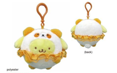 SANRIO POMPOMPURIN MASCOT CLIP / PLUSH ORANGE PANDA