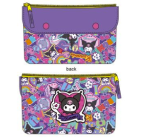 SANRIO ORIGINAL KUROMI APPLIQUE COSMETIC CASE KU