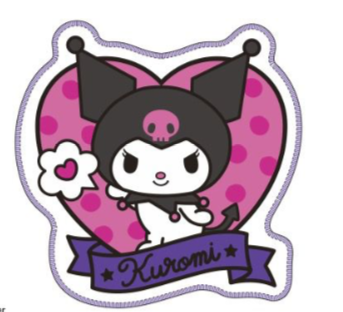 SANRIO ORIGINAL KUROMI APPLIQUE DIECUT RUG KU