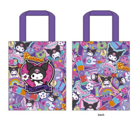 SANRIO ORIGINAL KUROMI APPLIQUE TOTE BAG KU