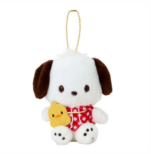 SANRIO ORIGINAL POCHACCO LOVES PEE CHAN MASCOT HOLDER HAPPY BIRTHDAY