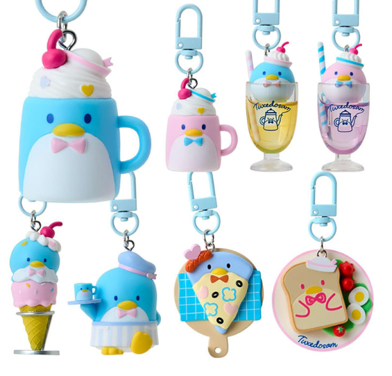 SANRIO ORIGINAL TUXEDOSAM CAFE DESIGN KEY HOLDER BLIND BOX