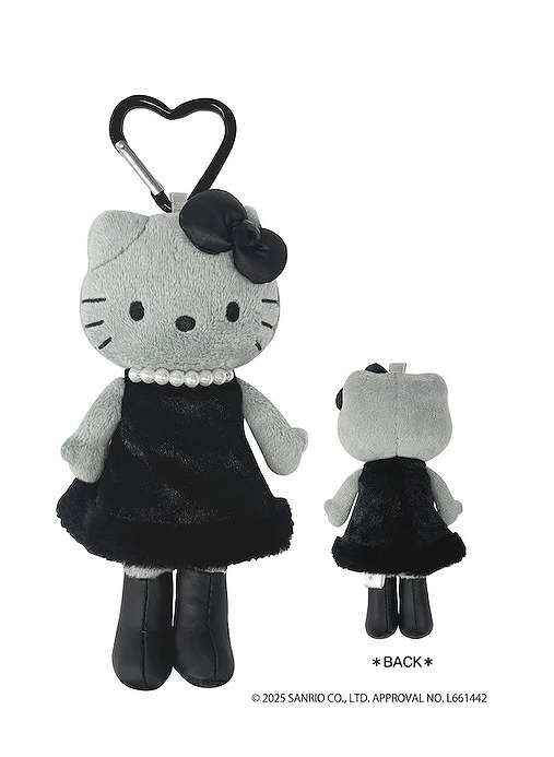 SANRIO STYLE UP MASCOT HELLO KITTY GREY ANGEL IN BLACK DRESS