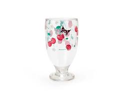 SANRIO JAPAN ORIGINAL KUROMI DRINKING GLASS COLORFUL FRUIT