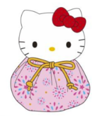 SANRIO HELLO KITTY OTEDAMA MASCOT PINK HANABI