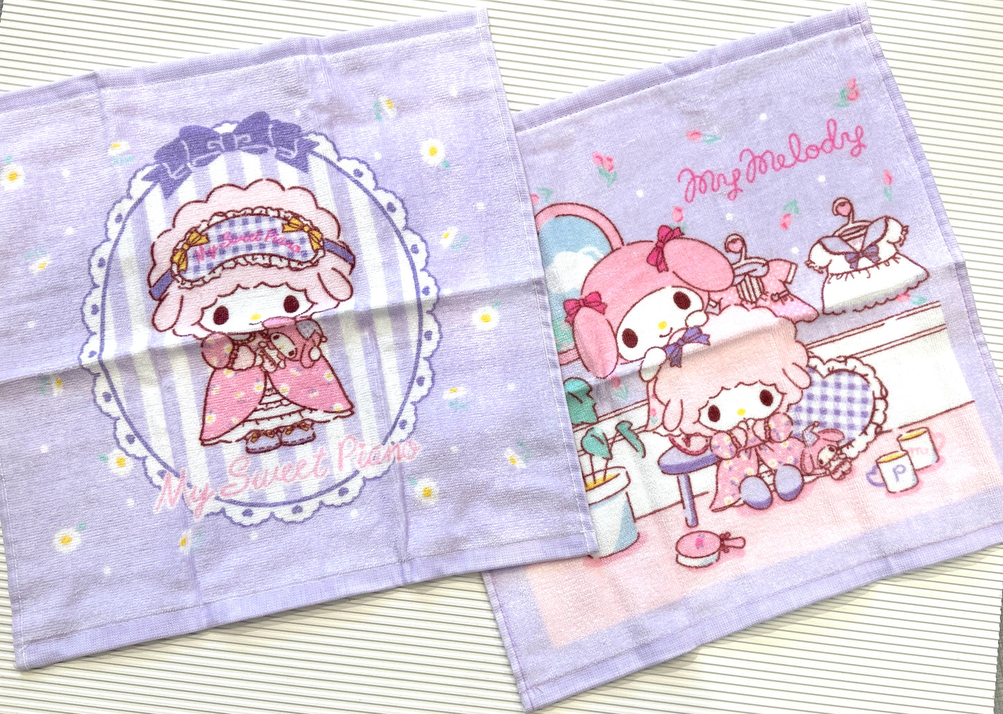 SANRIO MY MELODY 2023 KUJI TOWEL  PURPLE SET 08