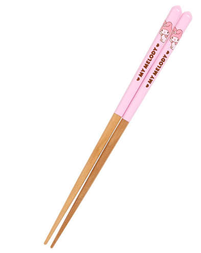 SANRIO ORIGINAL  MY MELODY WOODEN CHOPSTICKS COLORFULLY