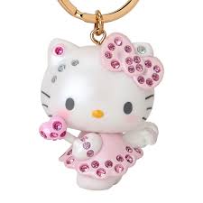 SARIO ORIGINAL HELLO KITTY ANGEL CHARM KEY HOLDER