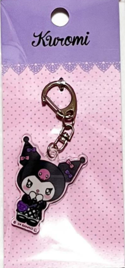 SANRIO JAPAN ORIGINAL KUROMI ACRYLIC KEYCHAIN