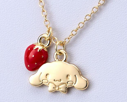 SANRIO ORIGINAL CINNAMOROLL STRAWBERRY WITH NECKLACE