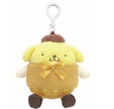 SANRIO POMPOMPURIN UNIFORM MASCOT CLIP / PLUSH