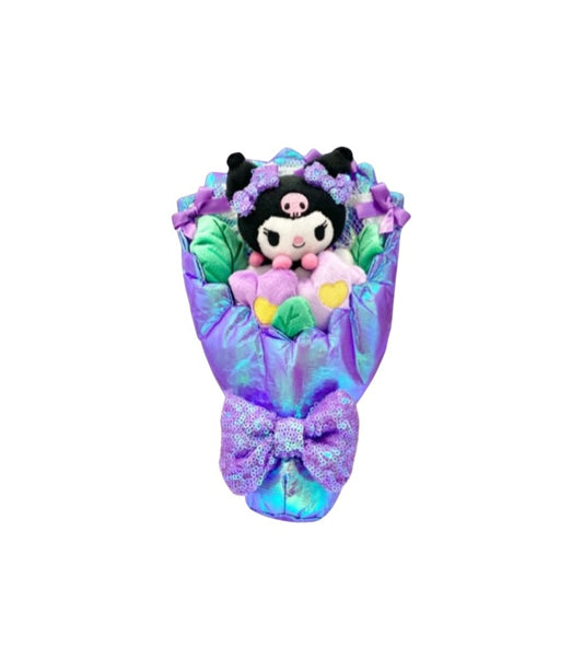 SANRIO KUROMI 8 IN PLUSH FLOWER BOUQUET