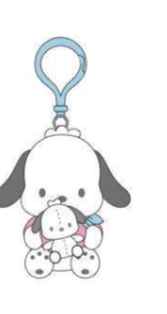 SANRIO POCHACCO DIECUT PASTEL CHECK MASCOT CLIP CHARM