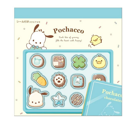 SANRIO ORIGINAL POCHACCO SQUARE MEMO PAD CHOCOLATE