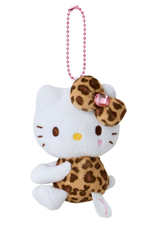 SANRIO ORIGINAL HELLO KITTY LEOPARD MASCOR KEYCHAIN HUG GOGO GAL